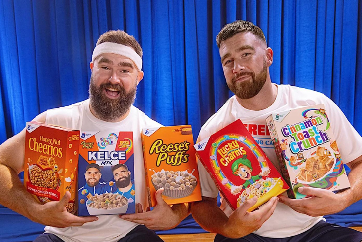 Kelce brothers tackle cereal aisle with General Mills’ new “Kelce Mix”