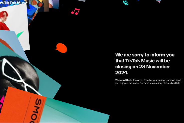 TikTok Music shuts down